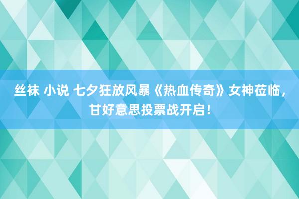 丝袜 小说 七夕狂放风暴《热血传奇》女神莅临，甘好意思投票战开启！