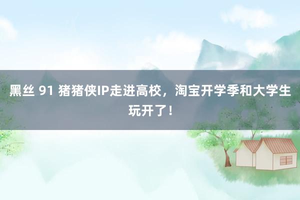 黑丝 91 猪猪侠IP走进高校，淘宝开学季和大学生玩开了！
